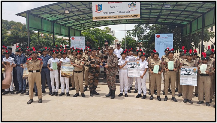 *પ્રેરણાત્મક વાર્તાલાપ દ્વારા એનસીસી કેડેટ્સને ભારતીય સેનામાં જોડાવા માટે પ્રેરણા મળી*